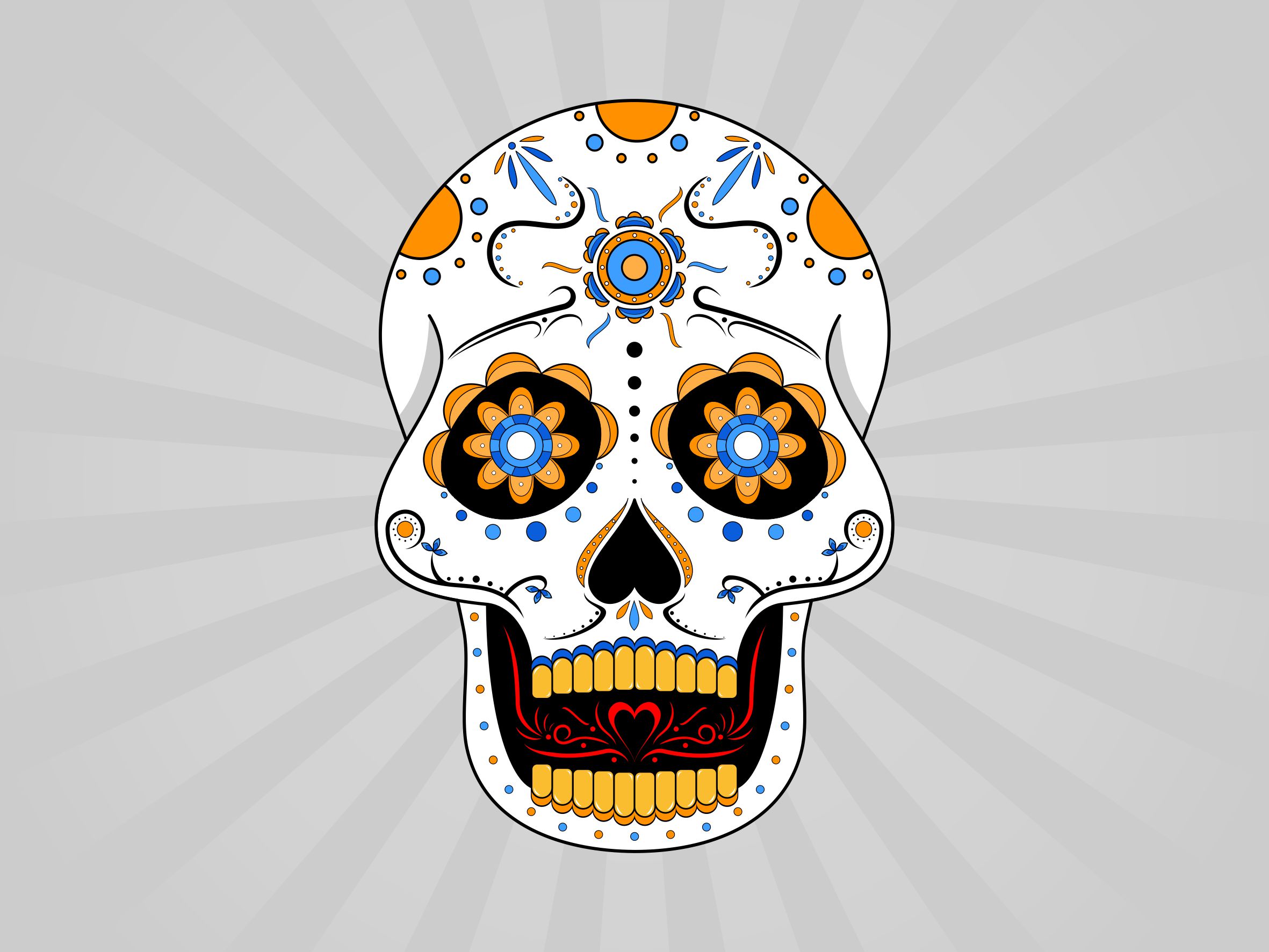 day of the dead skull